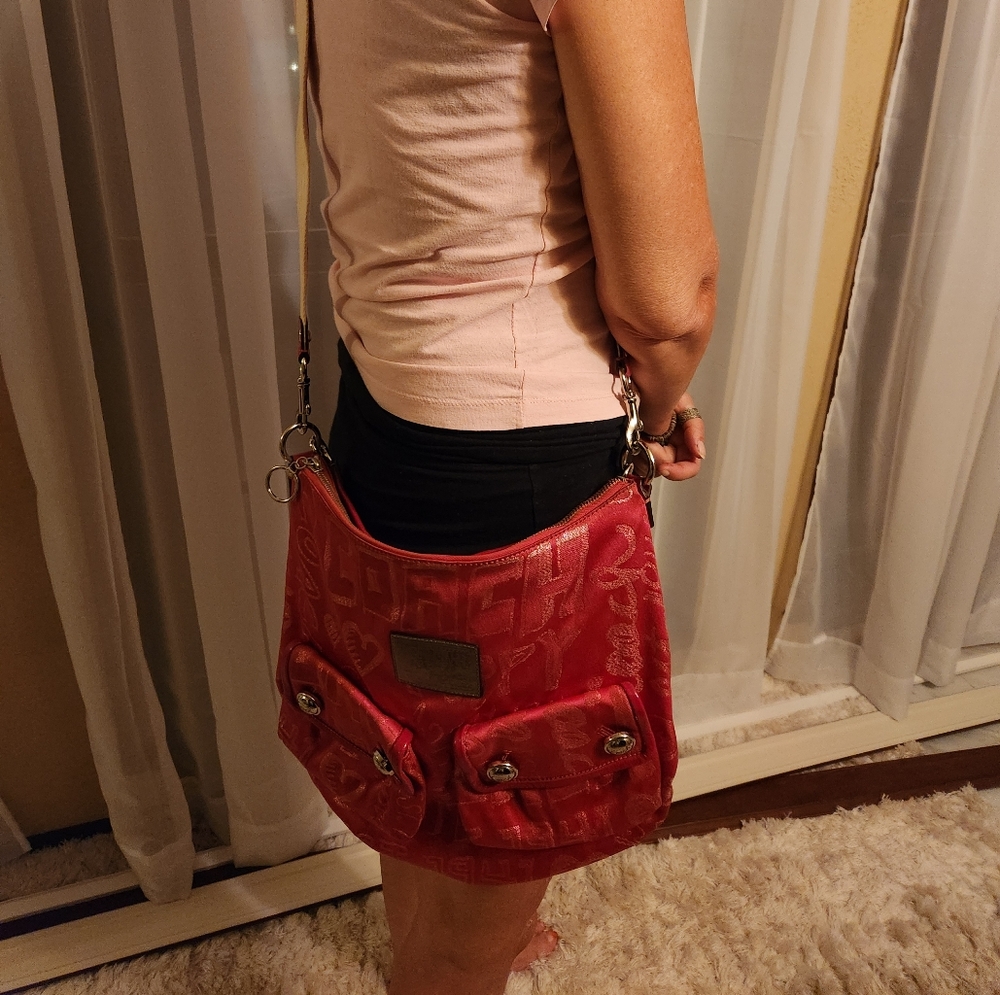 Rare Coach Poppy Storypatch Pink Shoulder Bag Purse - Picture 16 of 16